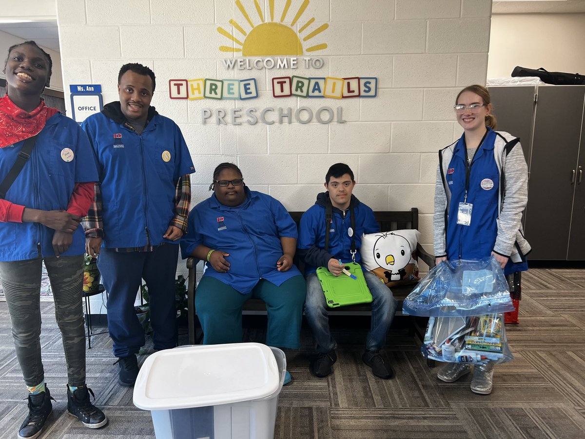 RaytownHigh's tweet image. Thank you to Three Trails Preschool and Principal Ann Hudgens for providing our LIFE U students with school supplies! #R-Town