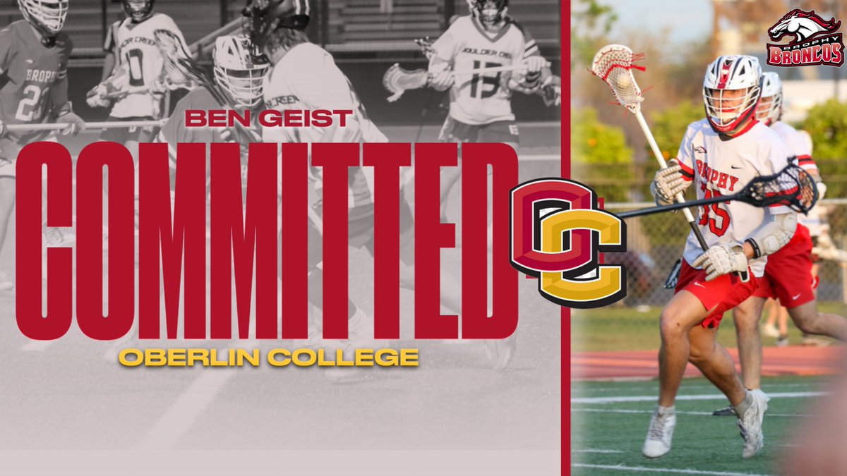 LACROSSE / Brophy lacrosse senior midfielder Ben Geist has committed to playing lacrosse and attending Oberlin College in Ohio, which is part of the Division III North Coast Athletic Conference.

Story: brophyprep.org/news-detail?pk…