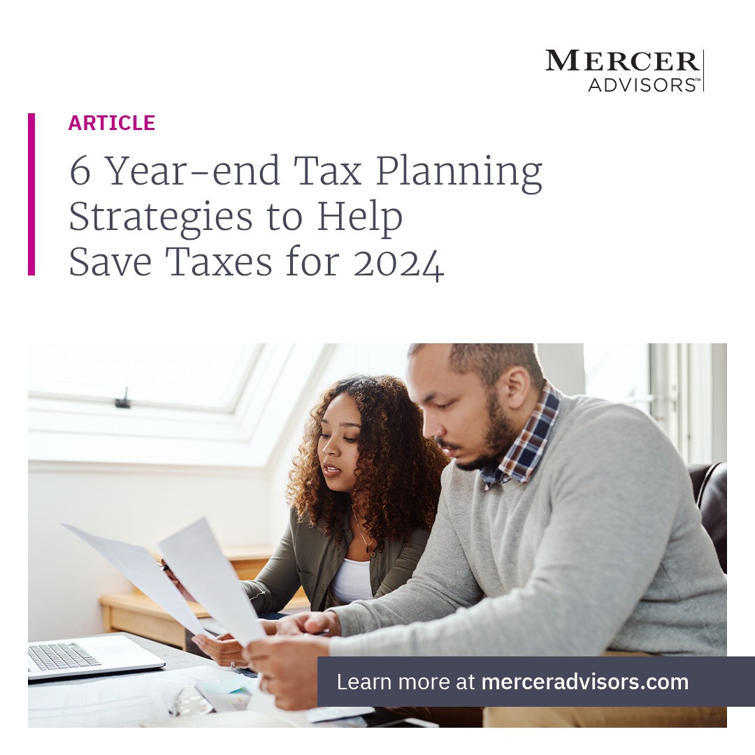 Mercer Advisors (@merceradvisors) on Twitter photo As the year starts to wind down, it’s not too late to employ these 6 financial strategies to help you save on your 2024 taxes. Learn more by examining these strategies as outlined by Steven Elliott, Tax Director. buff.ly/3UMHHAL As the year starts to wind down, it’s not too late to employ these 6 financial strategies to help you save on your 2024 taxes. Learn more by examining these strategies as outlined by Steven Elliott, Tax Director. buff.ly/3UMHHAL