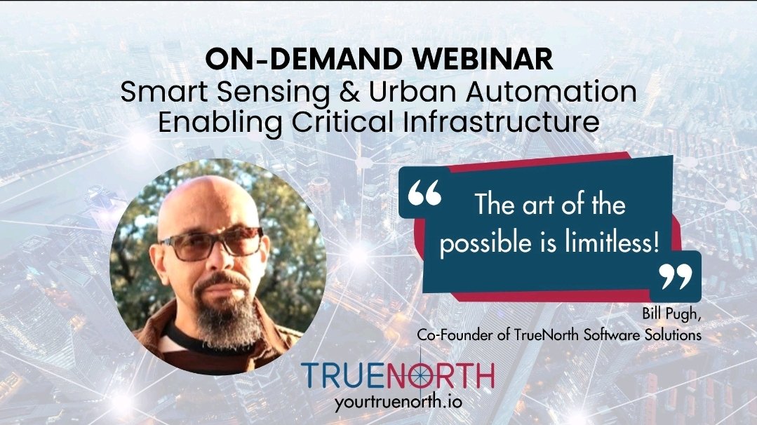 yourtruenorthio's tweet image. TOMORROW: On-Demand Webinar “#SmartSensing &amp;amp; #UrbanAutomation Enabling Critical Infrastructure” joined w/ Steve Witt, Director of Public Sector of @Nintex &amp;amp; Bill Pugh Co-Founder of @yourTNsolutions Nov 13-10AM EST 

📲REGISTER FOR ACCESS: lnkd.in/gViYSWbe 
#smartcities