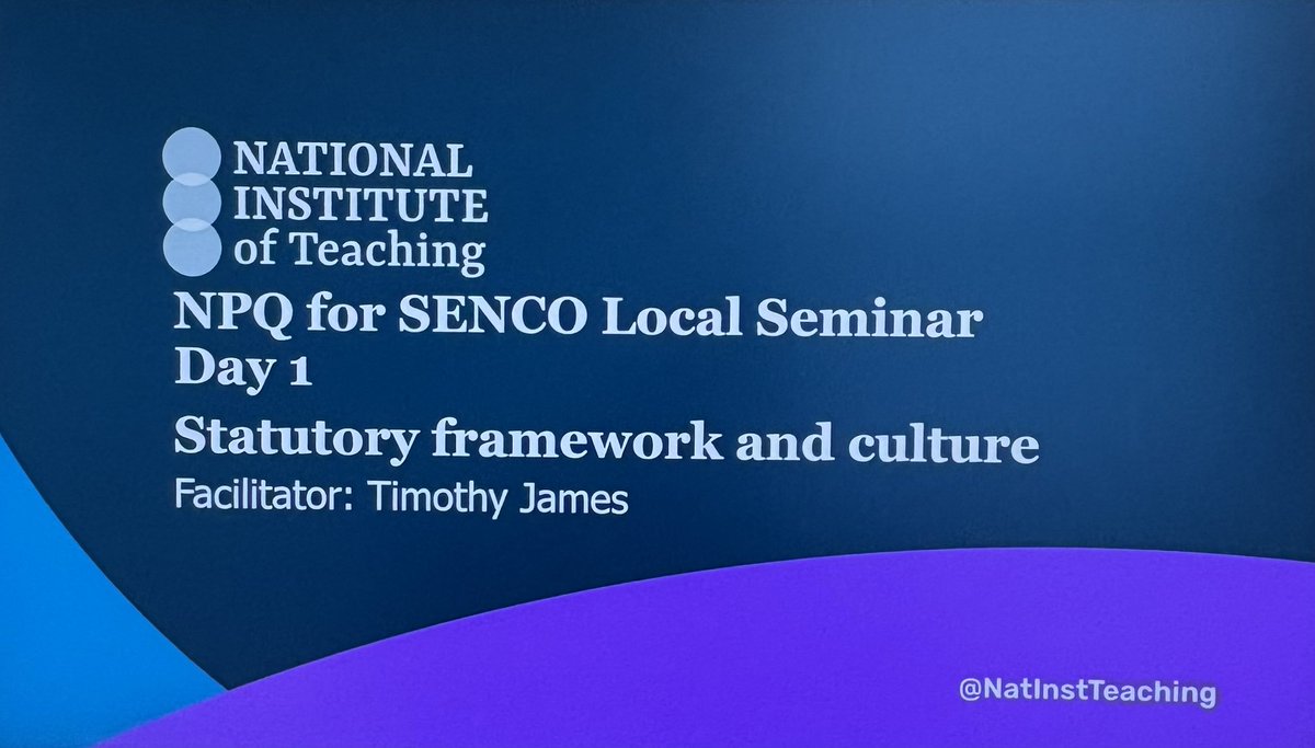 Day 1 of the NPQSENCO Award for the <a href="/NatInstTeaching/">National Institute of Teaching</a> and <a href="/WhiteHorseFed/">The White Horse Federation</a>