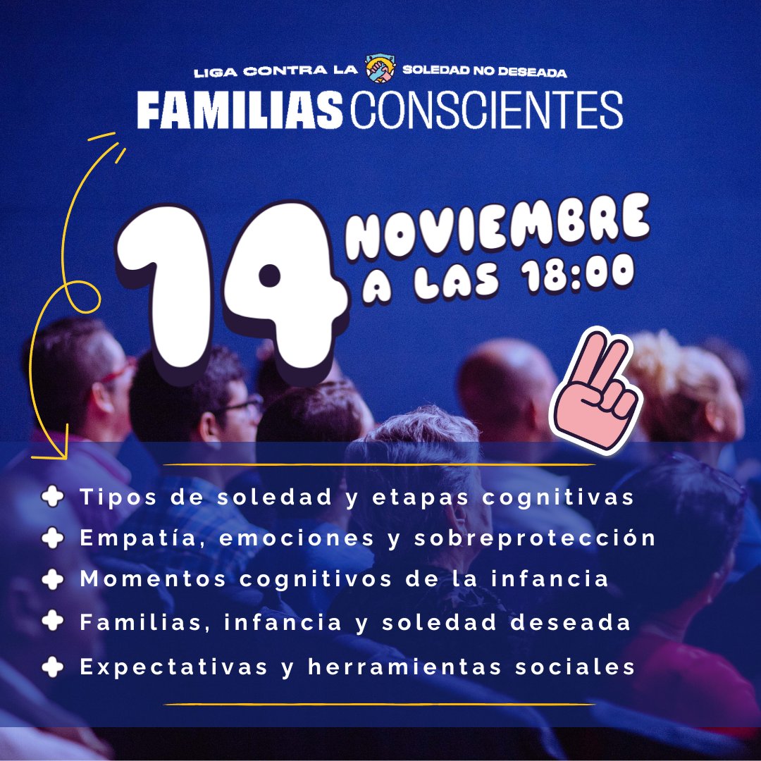 ¿Un plan gratuito, enriquecedor y con la oportunidad de escuchar a <a href="/Patri_Psicologa/">Patricia Ramírez</a> rodeada de otros expertos sobre cómo detectar si nuestros hijos o hijas están sufriendo #soledadnodeseada y herramientas para familias? 🙋‍♀️🙋
Pues aquí está: forms.gle/xUEKnqkFBgywiS…