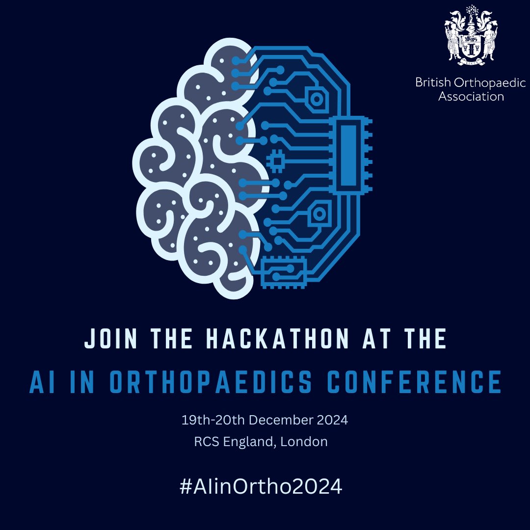 Vipin Asopa (@vipin_asopa) on Twitter photo #AIinOrtho2024
HACKATHON getting orthopods, data scientists and coders together!
boa.ac.uk/AI
<a href="/BritOrthopaedic/">BOA</a>
<a href="/BOMSA_UK/">British Orthopaedic Medical Students Association</a>
<a href="/ASiTofficial/">ASiT</a>
<a href="/RCSnews/">The Royal College of Surgeons of England</a>
<a href="/RCSEd/">The Royal College of Surgeons of Edinburgh</a>
<a href="/the_SWLEOC/">SWLEOC - HSJ Partnership Award Winner 2022</a>
<a href="/iafzal1/">Irrum Afzal</a>
<a href="/EORS_Society/">EORS</a>
<a href="/BritishORS/">British Orthopaedic Research Society</a>
<a href="/BritishHip/">British Hip Society</a>
<a href="/bmj_latest/">The BMJ</a>
<a href="/Raspberry_Pi/">Raspberry Pi</a>
<a href="/ThePSF/">Python Software Foundation</a>
<a href="/bota_uk/">BOTA</a> #AIinOrtho2024
HACKATHON getting orthopods, data scientists and coders together!
boa.ac.uk/AI
<a href="/BritOrthopaedic/">BOA</a>
<a href="/BOMSA_UK/">British Orthopaedic Medical Students Association</a>
<a href="/ASiTofficial/">ASiT</a>
<a href="/RCSnews/">The Royal College of Surgeons of England</a>
<a href="/RCSEd/">The Royal College of Surgeons of Edinburgh</a>
<a href="/the_SWLEOC/">SWLEOC - HSJ Partnership Award Winner 2022</a>
<a href="/iafzal1/">Irrum Afzal</a>
<a href="/EORS_Society/">EORS</a>
<a href="/BritishORS/">British Orthopaedic Research Society</a>
<a href="/BritishHip/">British Hip Society</a>
<a href="/bmj_latest/">The BMJ</a>
<a href="/Raspberry_Pi/">Raspberry Pi</a>
<a href="/ThePSF/">Python Software Foundation</a>
<a href="/bota_uk/">BOTA</a>