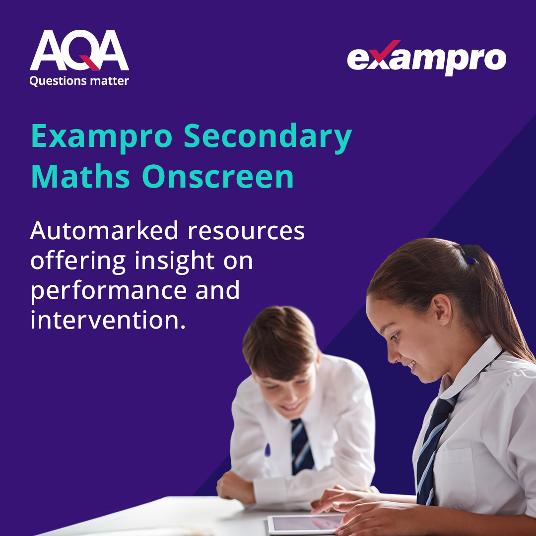 AQAMaths's tweet photo. A session you won't want to miss. 

Discover Stride Maths and @Exampro Secondary Maths Onscreen with @taylorda01. 

20 November, 4pm.