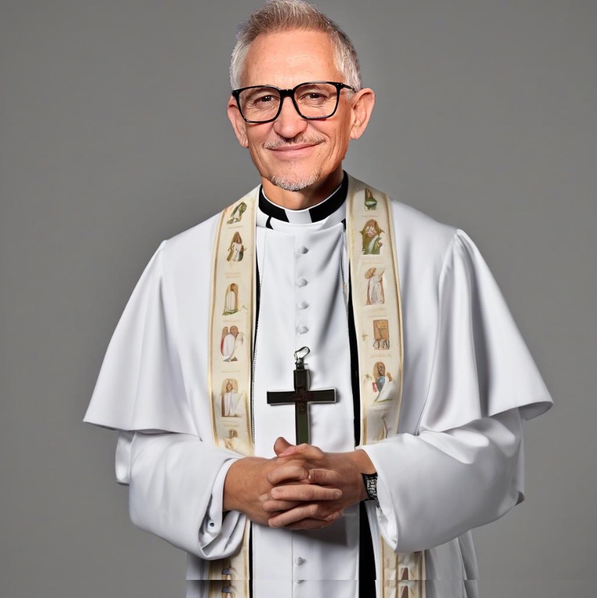 CountBinface's tweet image. 🚨HERE WE GO! Gary Lineker to be unveiled as new Archbishop of Canterbury in January transfer window. Rumours of Justin Welby going the other way to present the BBC's News at Ten as yet unconfirmed.