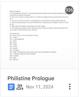 Tfw you leave your editor alone for one day... <a href="/JRoseReads/">Jenna Rose (🦋 JRoseReads)</a> 

#visualnovel #fantasy #writing