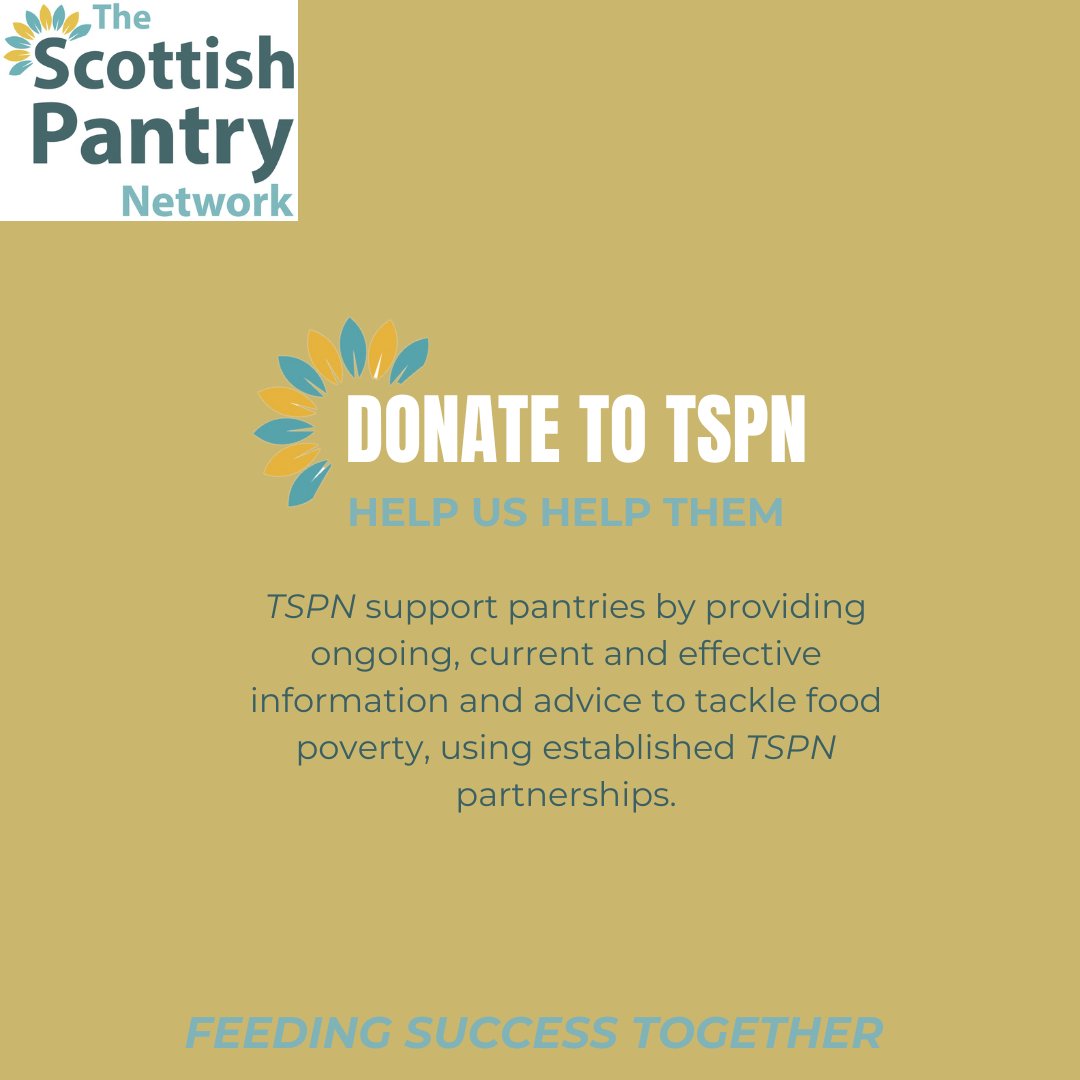 #happymonday

What ways can you help Food Insecurity in Scotland ?

✔ Share our posts
✔Donate to TSPN

These actions have a significant impact on the lives and communities of those who experience food insecurity on a daily basis! 📌