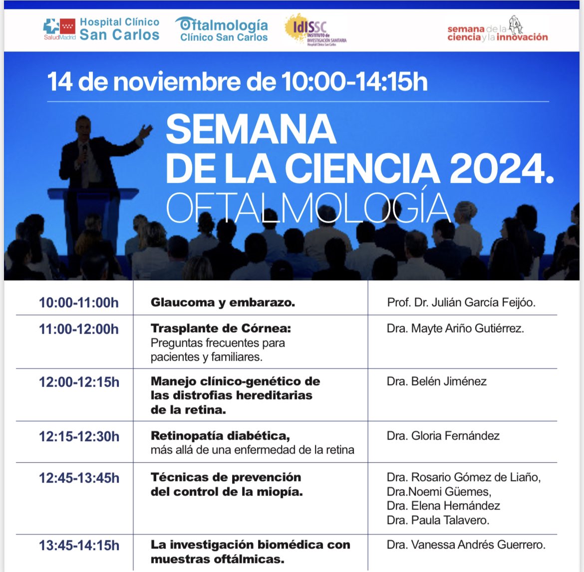 El próximo jueves 12 participamos de nuevo en la #SemanadelaCiencia