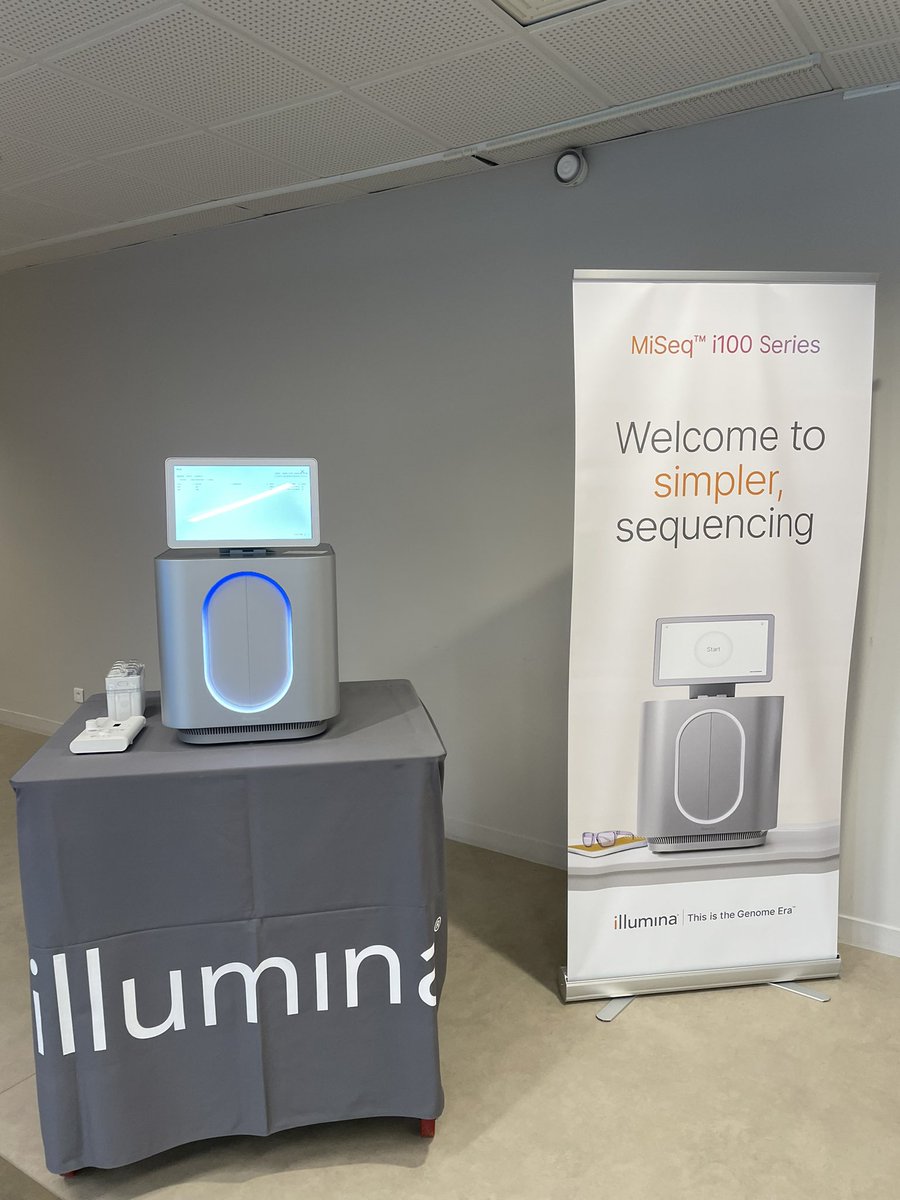 ClementTanvet's tweet photo. Thrilled to finally meet the brand new Illumina MiSeq i100 series in Paris @Genopole !
@illumina @BiomicsPasteur https://t.co/vllo19l4nh