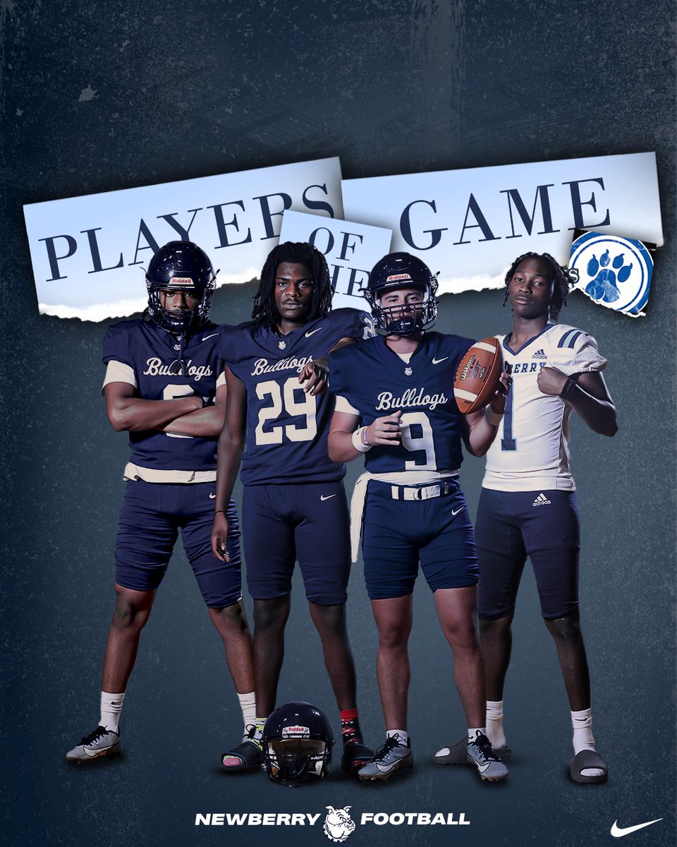 NewberryHS_FB's tweet photo. Players of the Game for the Silver Bluff Week: 

OPOW : Bryce Satterwhite
Co-DPOW : Quentin Johnson and Jalen Fuller
STPOW: Ty Abrams 
Co-Lineman of the Week : Russel Hyler and JaQuan Holiday https://t.co/jJMyqTrWyB