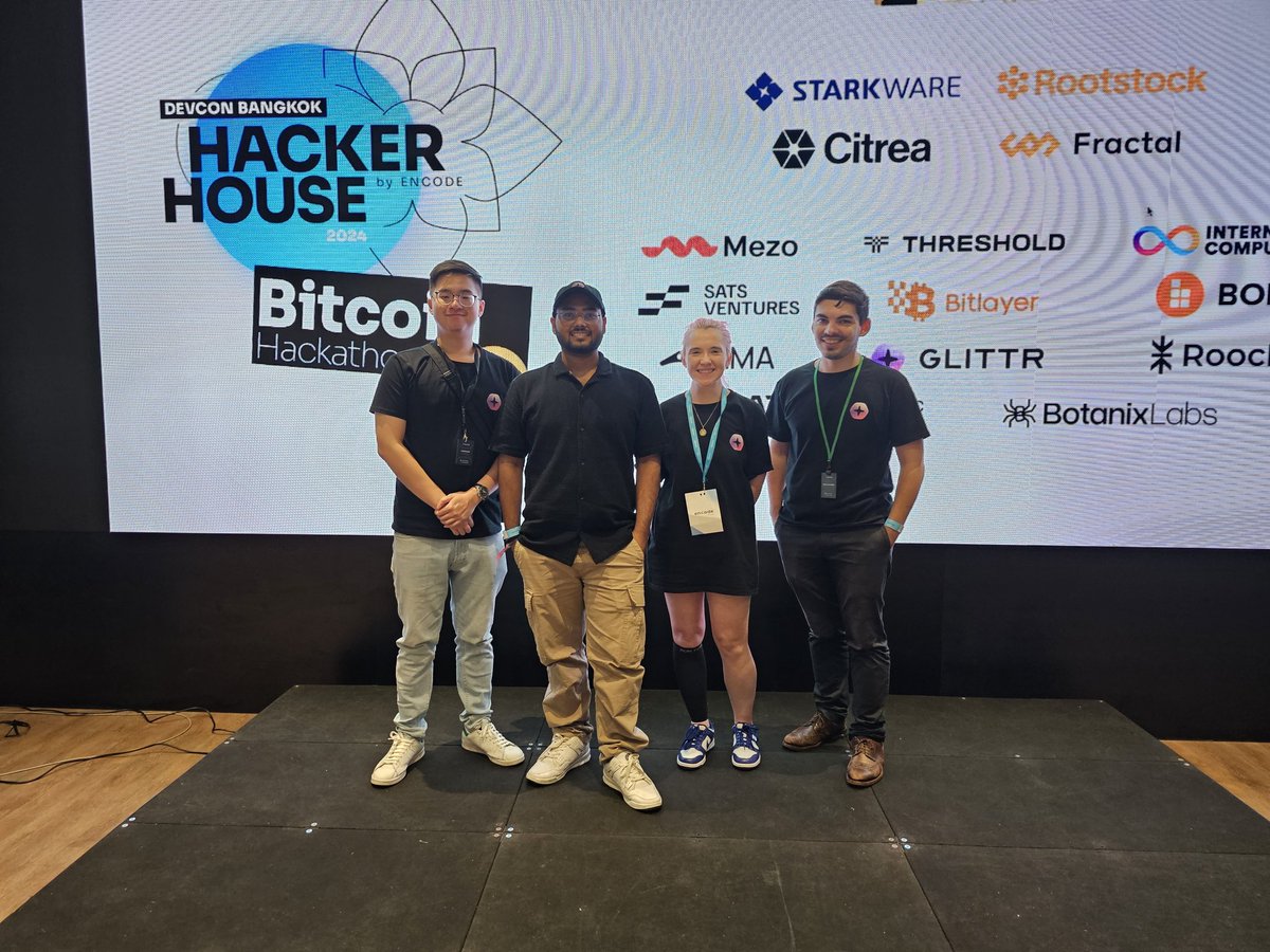 Glittr (@glittrfi) on Twitter photo We are proud to present the winners of Glittr bounties at <a href="/encodeclub/">Encode Club</a>! 🏆
🏅Bitmemefi <a href="/0xPrabalParihar/">0xPrabal</a> ($2000)
🏅Glittr NFT Standard Minter <a href="/armsves/">🌱🇻🇪 Armando Medina | dRPC Ambassador</a> <a href="/giovannifulin/">Giovanni Fu Lin</a> ($1000 + $500 GLIP Bounty)
🏅Crowdvest <a href="/sambitsargam/">0xSambit</a> ($1000) We are proud to present the winners of Glittr bounties at <a href="/encodeclub/">Encode Club</a>! 🏆
🏅Bitmemefi <a href="/0xPrabalParihar/">0xPrabal</a> ($2000)
🏅Glittr NFT Standard Minter <a href="/armsves/">🌱🇻🇪 Armando Medina | dRPC Ambassador</a> <a href="/giovannifulin/">Giovanni Fu Lin</a> ($1000 + $500 GLIP Bounty)
🏅Crowdvest <a href="/sambitsargam/">0xSambit</a> ($1000)