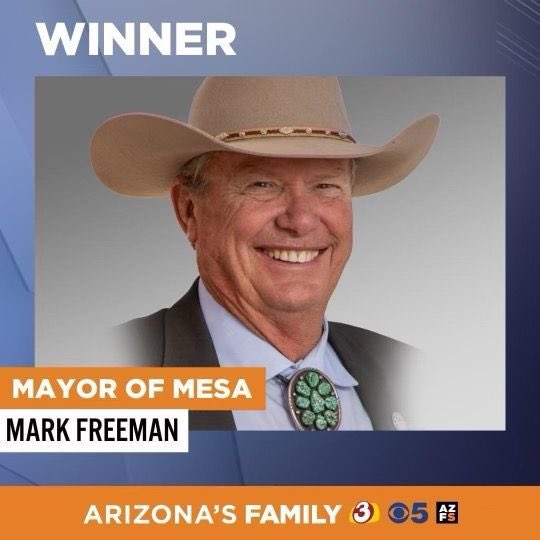 markfreemanmesa's tweet photo. My granddaughter Rory is as excited as I am about our win! I couldn’t have done it without my family’s hard work and support. Thank you, Mesa! #mesamayor #mesaaz #markfreeman #mesaelections2024 https://t.co/OMAx69eWWA