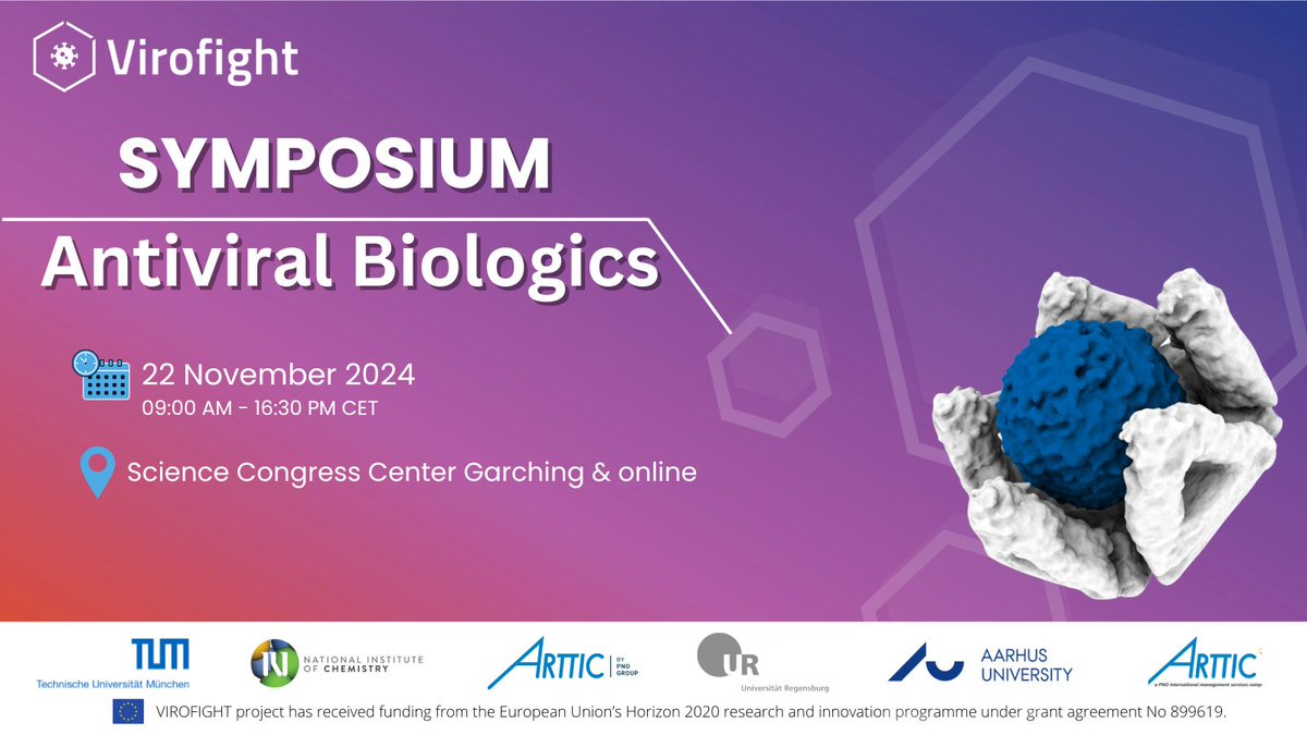 ✨Just🔟days to go until the #VirofightSymposium🙌

Join us on 🗓️22 November as experts, researchers &amp; innovators come together to explore developments in antiviral biologics, incl. novel approaches to combat viral infections.

Don’t miss it🤩

👀 &amp;✍️ virofight.eu/symposium