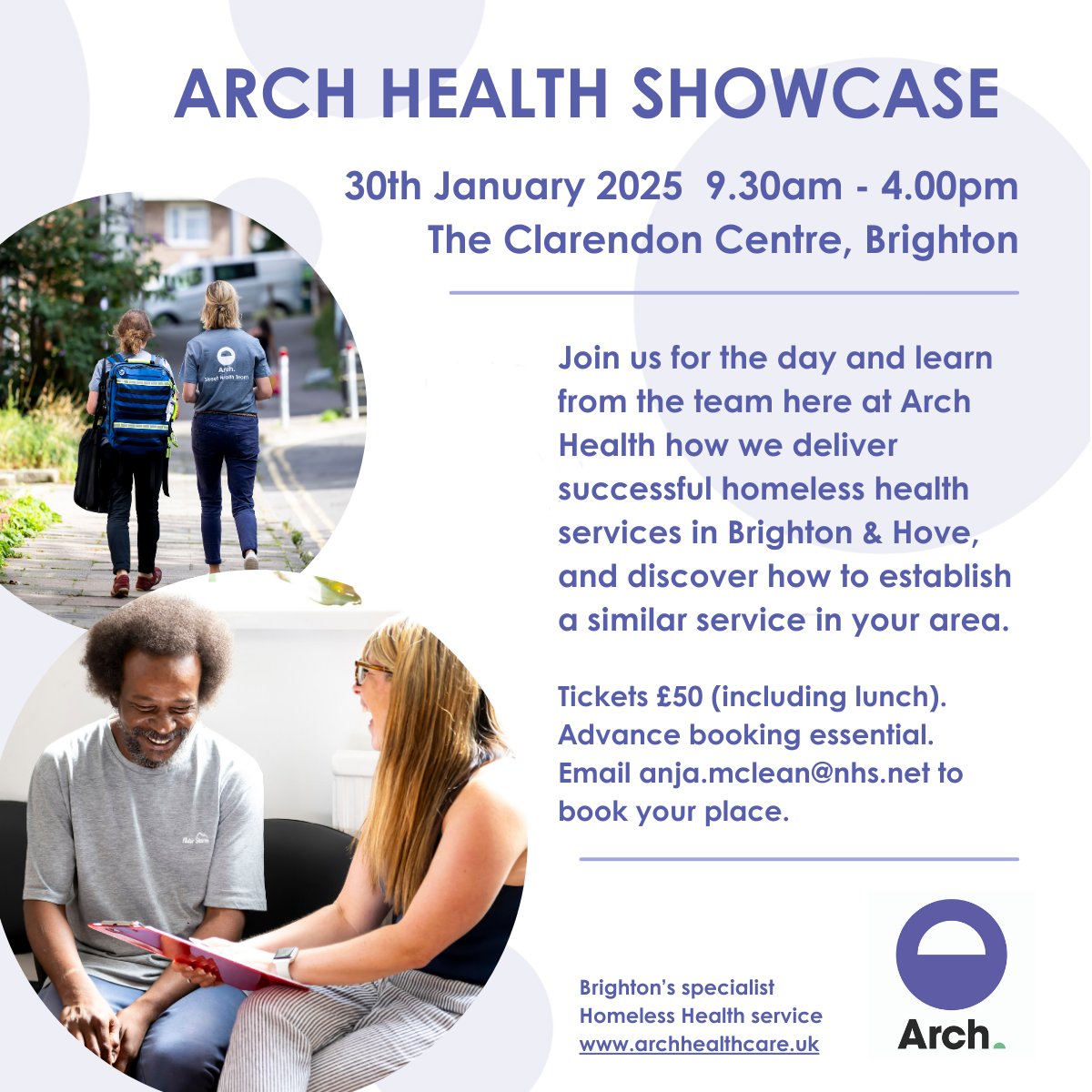 archhealthcic's tweet photo. Our Showcase Day is back! Join the team here at Arch to find out more about our homeless health services, including our GP surgery, outreach, hospital in-reach, step down beds and health engagement services. For more information and booking details visit: https://t.co/0HiuMsRSNz https://t.co/thZYoGsRUz