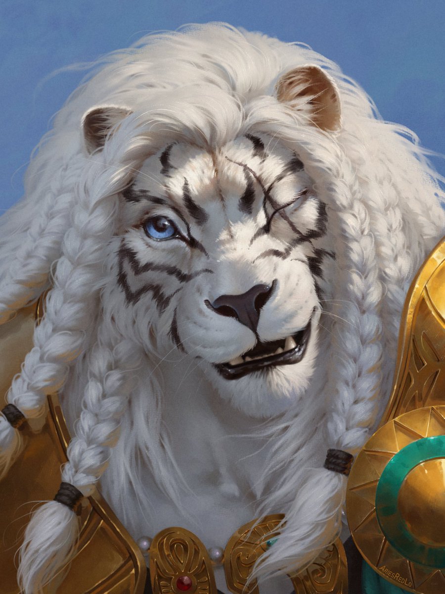 Deith_Cared's tweet image. Ajani portrait for @spectacledlion!

 #AjaniGoldmane #MagictheGathering #MTG
