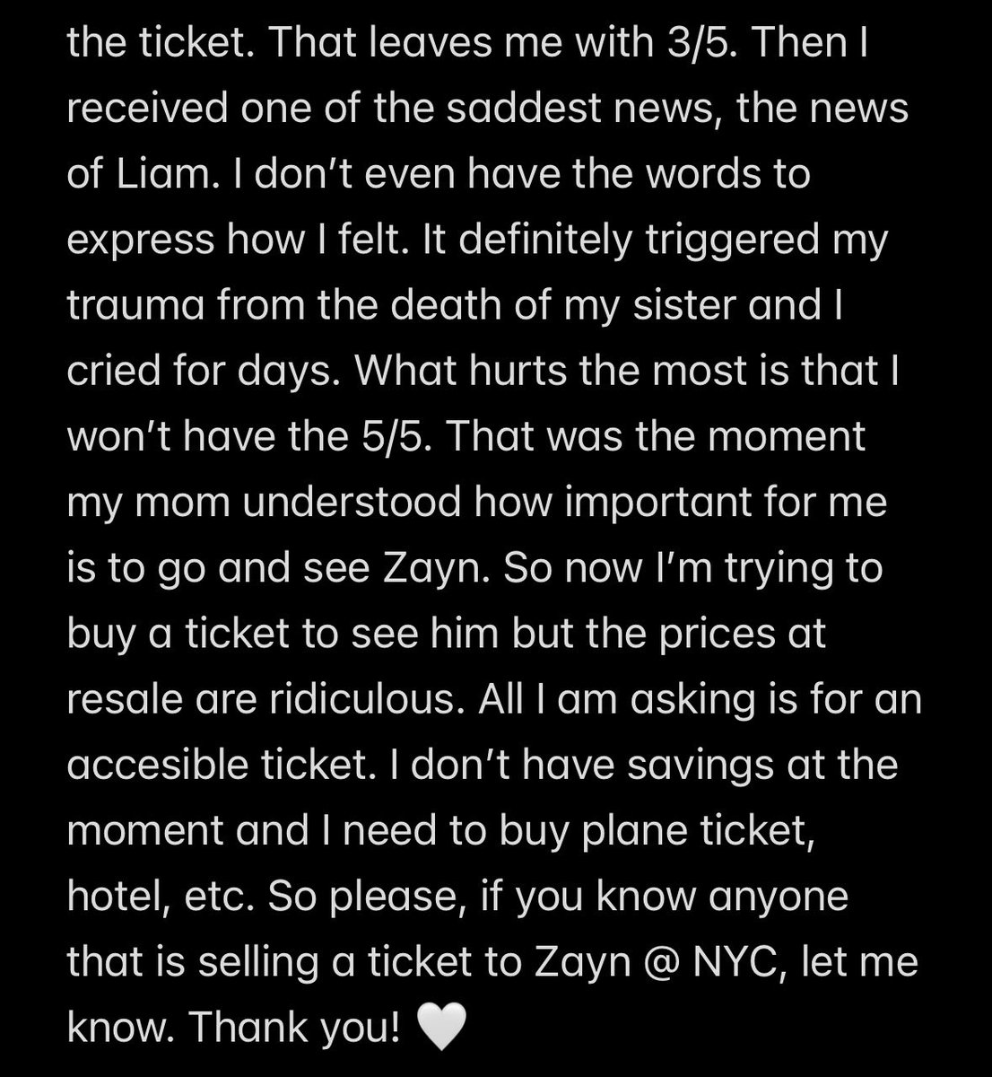 stylesxgene's tweet photo. Help me find a ticket for @zaynmalik 🤍 https://t.co/rS4tfbUzh8