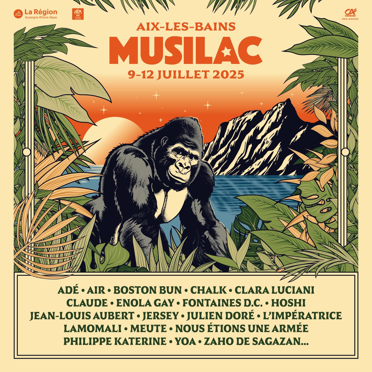 Voici un début de programmation qui annonce une édition résolument sauvage 🦍⚡️

🎟 Billetterie ouverte exclusivement sur musilac.com