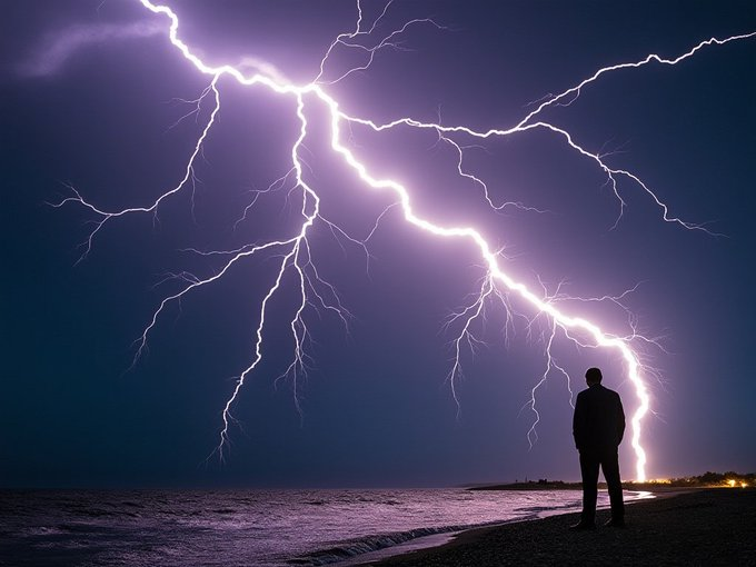 honordetigre's tweet photo. TERRIBLE⚡️

1975: Un rayo de 50.000 voltios cae sobre un hombre.

28min muerto. Visita el más allá. Regresa con un mensaje.

Revela 117 eventos futuros. 96 ya son ciertos:

• Presidencia de Reagan (1981)
• Guerra del Golfo (1990)

Lo que vio luego sacudirá a la humanidad: https://t.co/QsK4iIhKKB