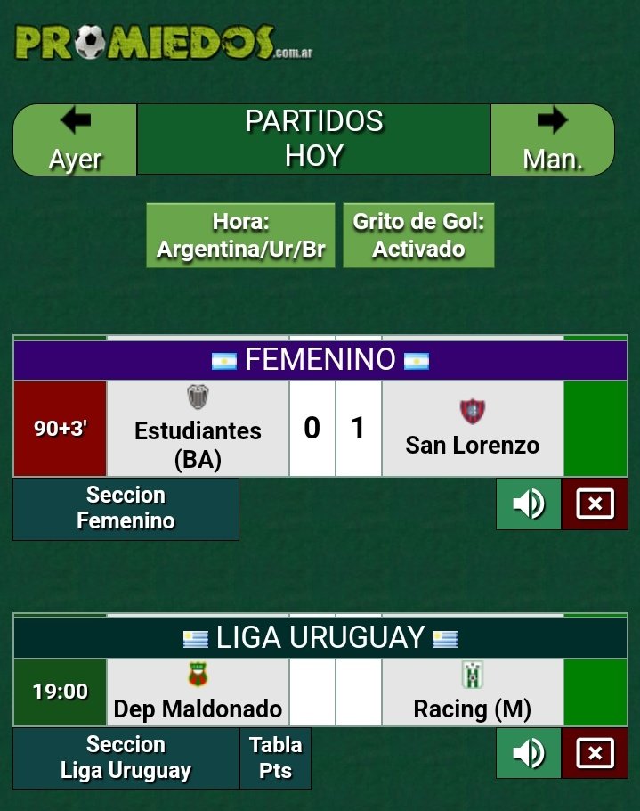 Abrí Promiedos y me cruce con que es probablemente el día más depresivo de la historia. Tristisimo.