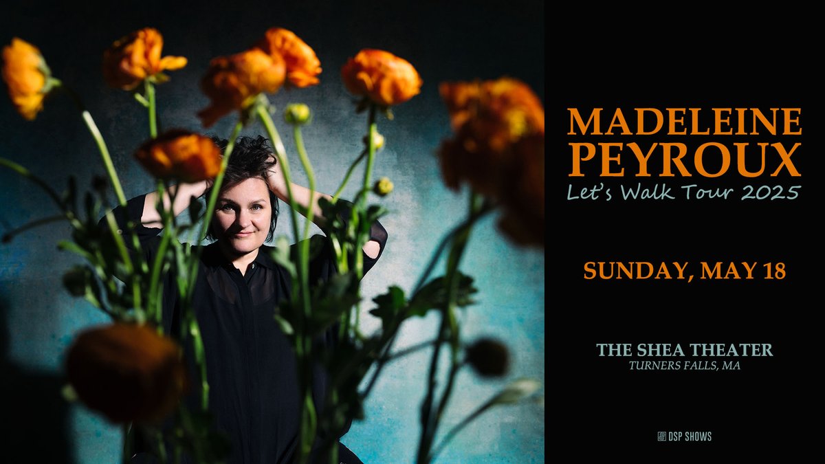 DSP Shows (@dspshows) on Twitter photo Just announced! <a href="/mpeyrouxmusic/">Madeleine Peyroux</a> brings her Let's Walk Tour to <a href="/SheaTheater/">Shea Theater</a> in Turners Falls on May 18th - join our NE email list by 12pm Wednesday for presale info: bit.ly/DSPnewsletter
Tickets go on sale to the public Friday at 10am: tixr.com/e/121476 Just announced! <a href="/mpeyrouxmusic/">Madeleine Peyroux</a> brings her Let's Walk Tour to <a href="/SheaTheater/">Shea Theater</a> in Turners Falls on May 18th - join our NE email list by 12pm Wednesday for presale info: bit.ly/DSPnewsletter
Tickets go on sale to the public Friday at 10am: tixr.com/e/121476