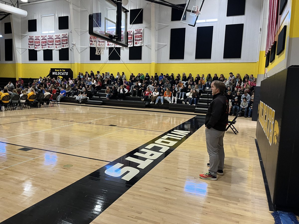 RCSDWildcats's tweet image. Thank you Lyndsey Fenelly for sharing your message with our Iowa Star Conference 7-9th grade students today regarding mental health, being comfortable in your own skin, knowing you are good enough, and genuinely caring about others.  #Rfactor
