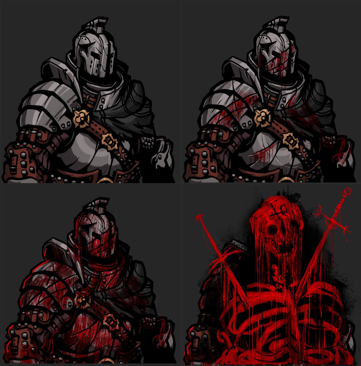 I've been super busy working on Sigils of Nightfall and it's been a while since I've shared something new.

Here's how you look as a knight while you're dying.