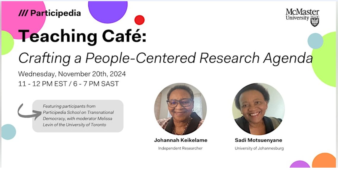 Bonny Ibhawoh (@giazilo) on Twitter photo Join us at the <a href="/participedia/">Participedia</a> Teaching Café: Crafting a People-Centered Research Agenda Tickets, Wed, Nov 20, 2024 at 11:00 AM | Eventbrite
eventbrite.ca/e/teaching-caf… Join us at the <a href="/participedia/">Participedia</a> Teaching Café: Crafting a People-Centered Research Agenda Tickets, Wed, Nov 20, 2024 at 11:00 AM | Eventbrite
eventbrite.ca/e/teaching-caf…