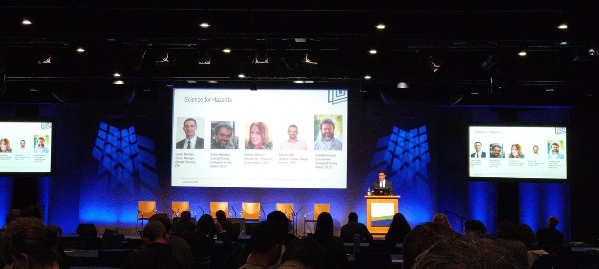 GsiGroundwater's tweet image. Last session of the conference 'Science for Hazards' promises to be a good one, especially in terms of our uncertain climate. Keynote address by Conor Quinlan @EPAIreland and panelists Xavier Monteys, Charise McKoen and Ted McCormack of @GeolSurvIE and Patrick Hall, @opwireland