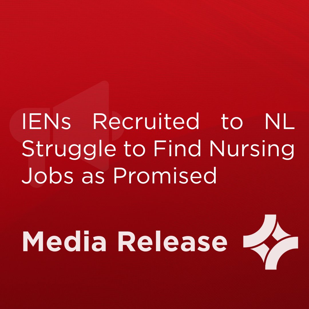 RNUNL is deeply concerned about the growing number of Internationally Educated Nurses (IENs) who have reached out, sharing their experiences of unfulfilled job promises.

Read More Here:
tinyurl.com/yu7y75ea