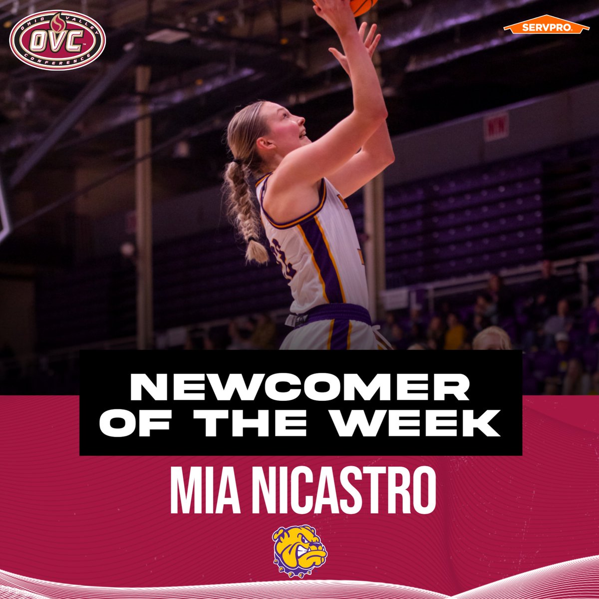 𝗢𝗩𝗖 𝗪𝗼𝗺𝗲𝗻'𝘀 𝗕𝗮𝘀𝗸𝗲𝘁𝗯𝗮𝗹𝗹 🏀 𝗡𝗲𝘄𝗰𝗼𝗺𝗲𝗿 𝗼𝗳 𝘁𝗵𝗲 𝗪𝗲𝗲𝗸
<a href="/WIUWBB/">Western Illinois Women's Basketball</a> forward Mia Nicastro

• Averaged 20.0 points and 6.0 rebounds. Shot 59% (16-of-27) from the field.

#OVCit | #GoNecks | Presented by <a href="/SERVPRO/">SERVPRO</a>