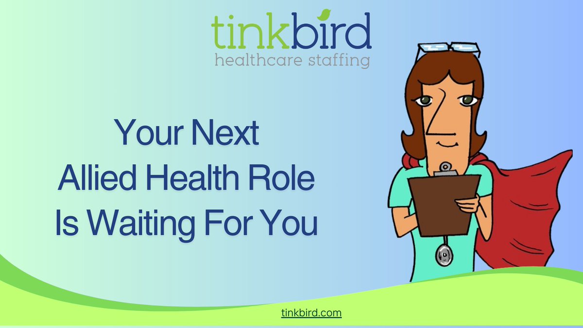 TinkBirdHC's tweet photo. Allied health professionals, your perfect role is waiting! TinkBird connects you with opportunities that align with your skills and passions. Let’s find your match! https://t.co/ht7ZJtOVOC #AlliedHealth #HealthcareCareers #TinkBird https://t.co/GWTL5WfKAD