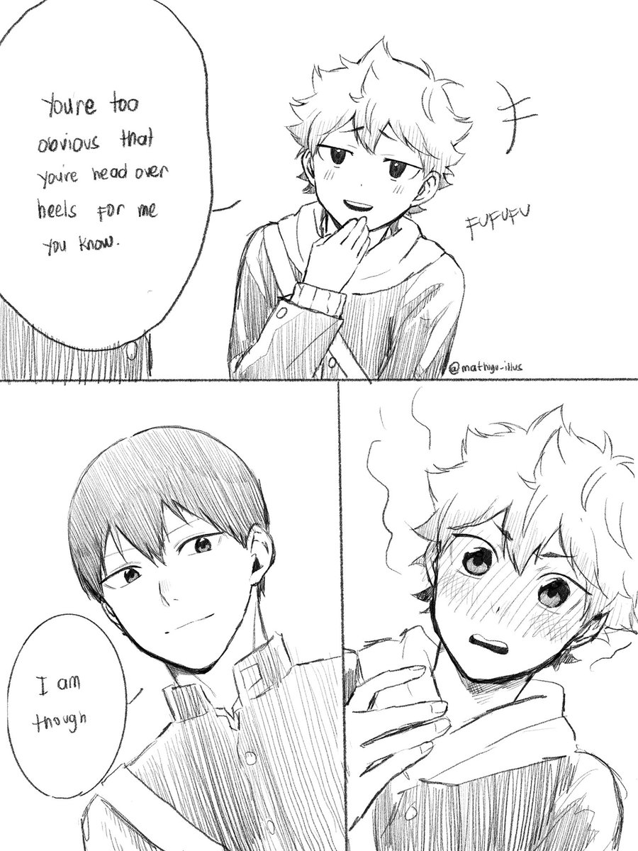Couldn’t color. Too tired from work :(

Follow for more <3

#ハイキュー #kagehina #影日