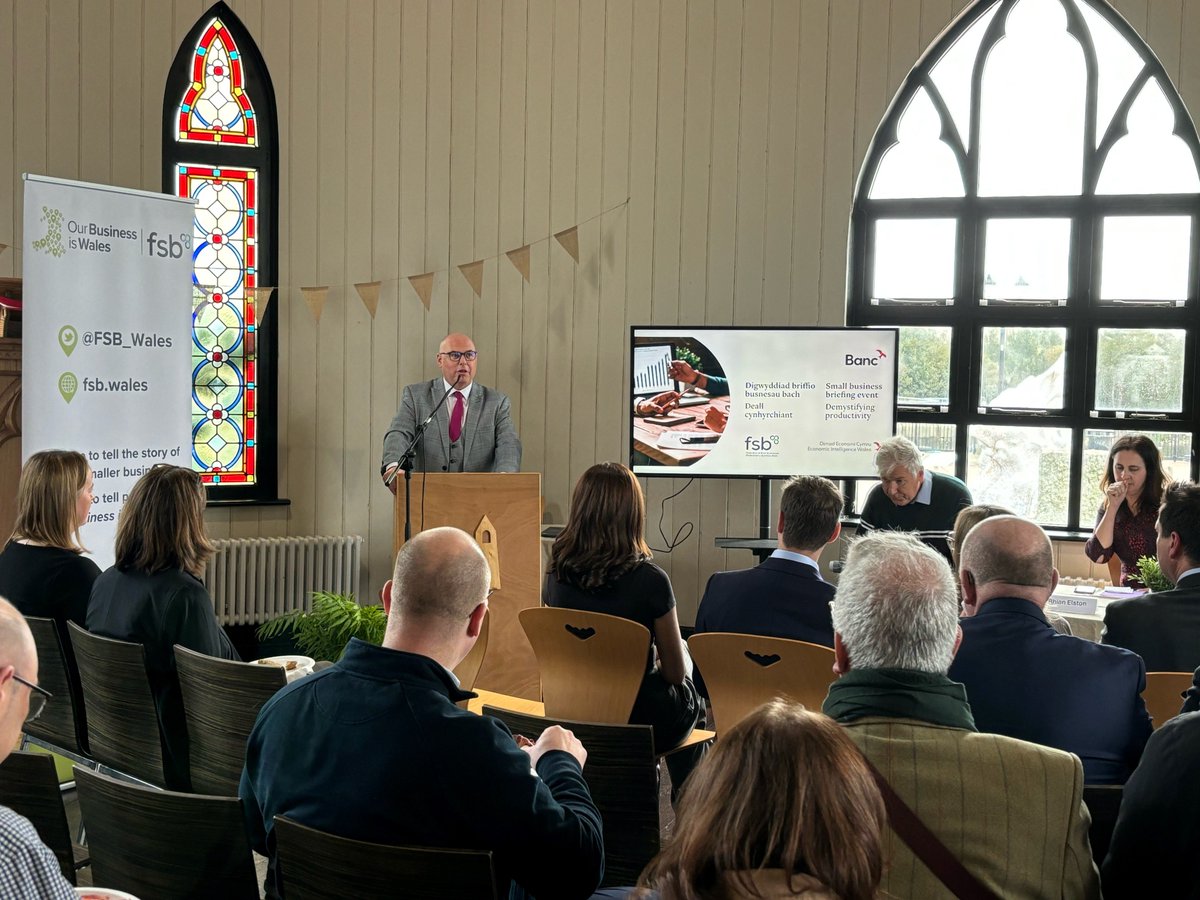 PaulDaviesPembs's tweet photo. Delighted to host a Small Business briefing event with @FSB_Wales, @devbankwales &amp; Economic Intelligence Wales today. Thanks to all who came along to hear from the expert panel about how we can better support SMEs and address Wales’s persistent productivity gap. https://t.co/nqftPk7eK2
