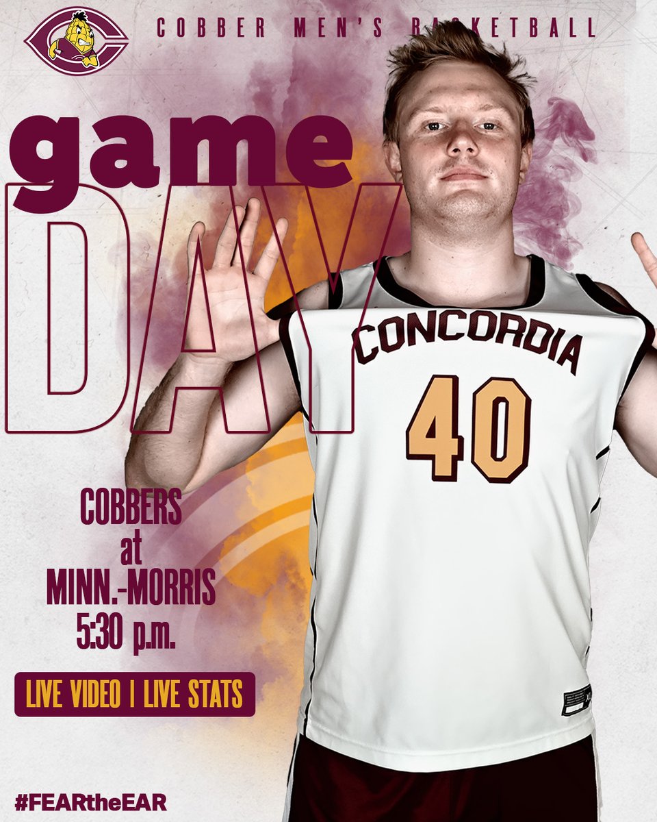 𝗦𝗘𝗔𝗦𝗢𝗡-𝗢𝗣𝗘𝗡𝗜𝗡𝗚 𝗚𝗔𝗠𝗘𝗗𝗔𝗬!
What time is it? It's Cobber basketball time!
Men's basketball is ready to tip off its season when they play at UM-Morris. Fans can follow along with live video &amp; stats.
#FeartheEar🌽