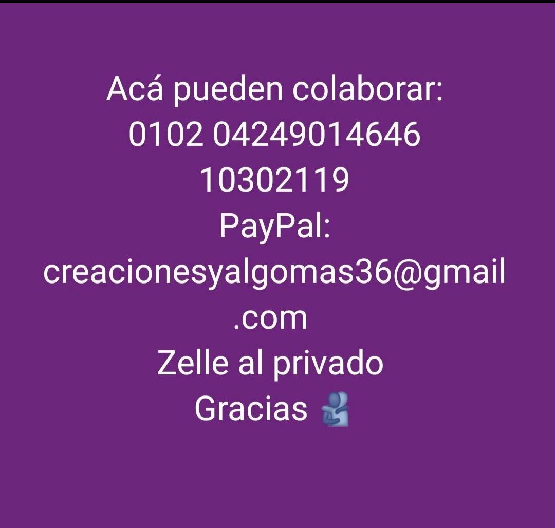 decofiestasyari's tweet image. 🆘 Ángeles, acudo nuevamente a ustedes, por favor necesito ayuda para ponerme QUIMIOTERAPIA. Estoy atrasada con el tratamiento y me he visto afectada. Mi brazo está hinchado y duele mucho. 0102 04249014646 10302119 paypal.me/yaritza70 GRACIAS 🆘