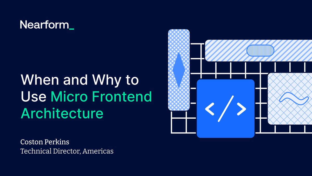 nearform_os's tweet photo. Scaling your complex frontend? Micro Frontend Architecture could be your key to scalable, flexible apps.

Our latest blog dives into the pros, cons, and practical use cases to help reduce complexity.

Learn more: https://t.co/ol0TyIQfZy

#MicroFrontend #WebDev #Scalability https://t.co/R0KKMYUIoa