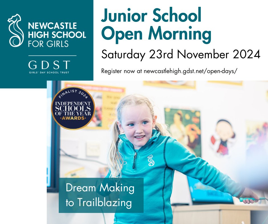 With our education shaped around how girls learn best, your daughter will soon find herself in an exciting world where she will become an explorer, an inventor, and a deep thinker, developing a deep joy for learning.

Register today for our Open Morning: newcastlehigh.gdst.net/open-days/