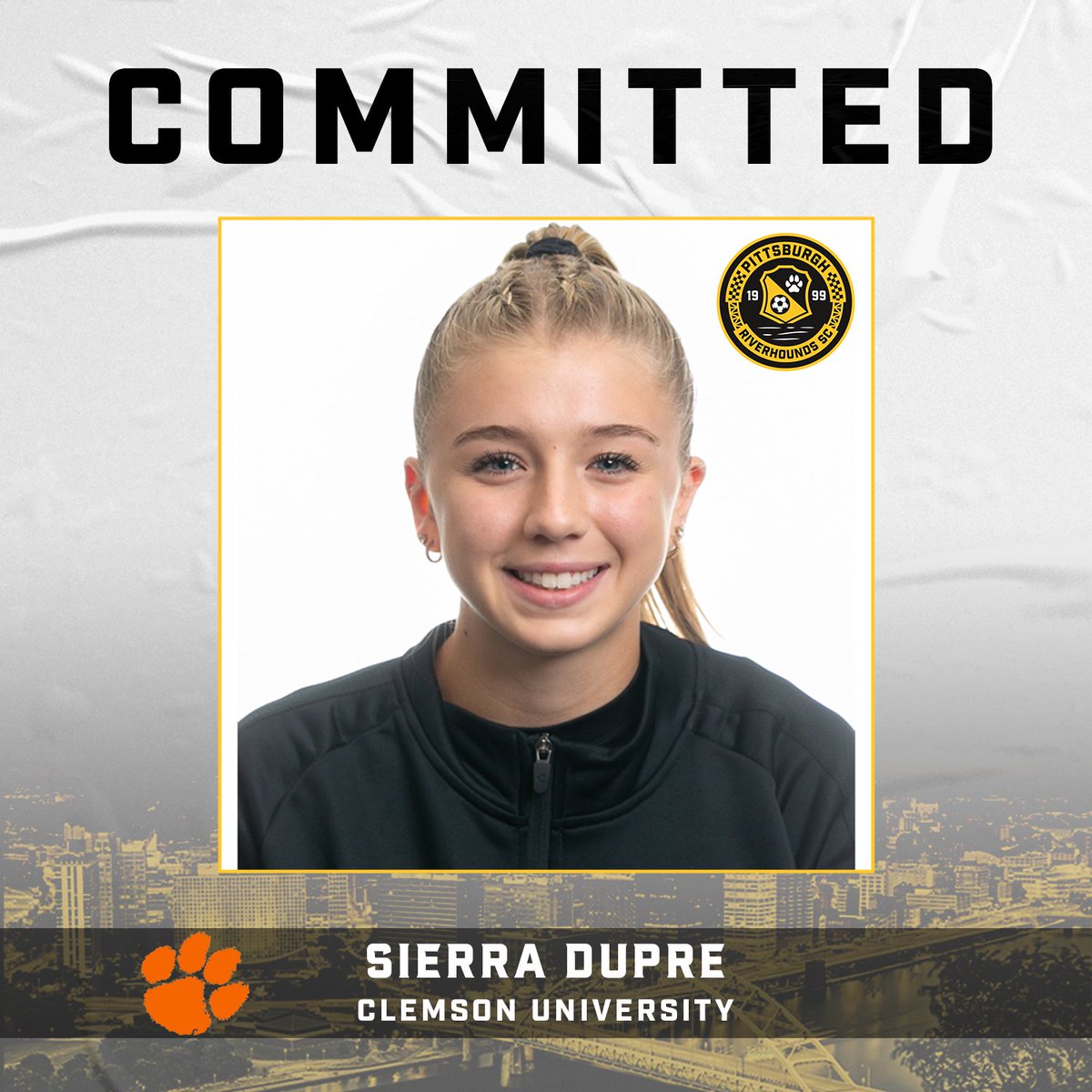 The Riverhounds Academy (@houndsacademy) on Twitter photo Congratulations to 2007 @ecnlgirls player @sierradupre on her commitment to <a href="/clemsonwsoccer/">Clemson Women's Soccer</a> 🥳 Congratulations to 2007 @ecnlgirls player @sierradupre on her commitment to <a href="/clemsonwsoccer/">Clemson Women's Soccer</a> 🥳