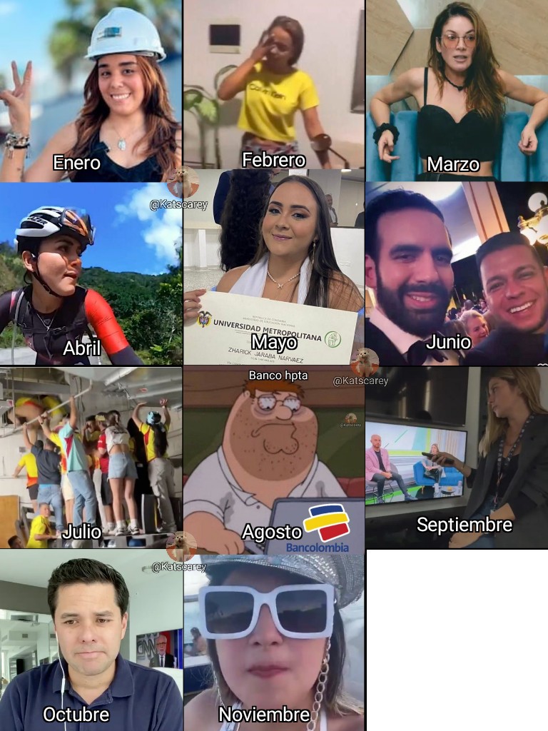 Actualizamos el calendario 2024 con los chismesitos o momentos más sonados de este platanal. 

De junio hacia aca no recuerdo nada entonces toco rellenar. 🤣 Si recuerdan alguno para reemplazar ✍🏻

Pero la señora Desiré que volvió mierda al alcalde de Cartagena no podía faltar👌🏻