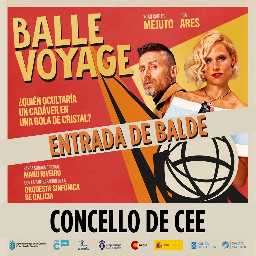 ballevoyage's tweet photo. Vives en CEE? Gústache o CINE CLÁSICO?
O sábado 16 de novembro tes unha cita con BALLE VOYAGE, a homenaxe a Alfred Hitchcock protagonizada por @XMejuto e @IriaZAresX.
No Auditorio da Casa da Cultura ás 20h.
A entrada é de balde até completar aforo.
@DACCultura @DACTurismo https://t.co/1poNpjj7O1