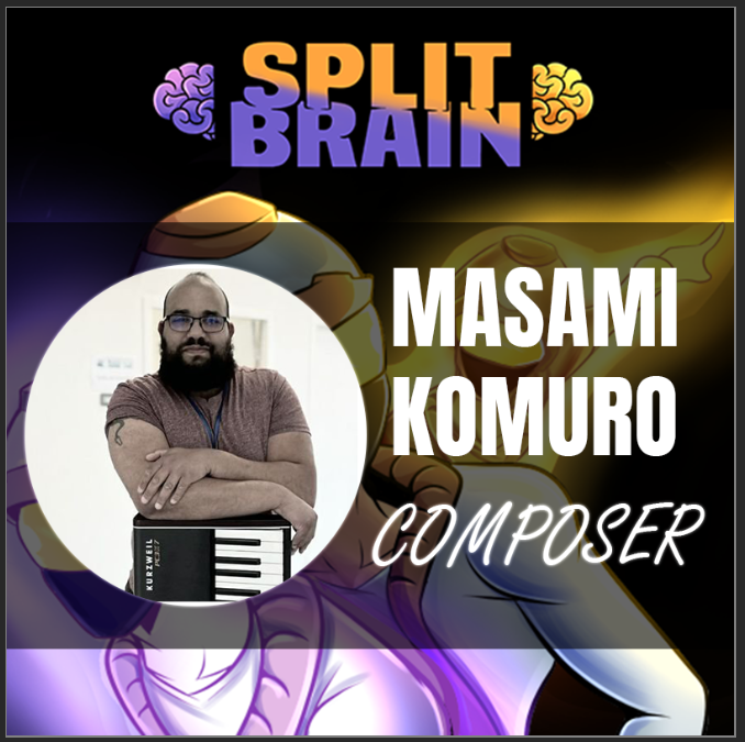 We'd like to introduce our composer: Masami <a href="/komasamikun/">🎹 Masami K.「39 Music」🏳️‍🌈</a>

Masami is doing all the music for Split Brain, as well as the trailer music!
All the songs are incredible, we can't wait for you to discover them all!

Check out his website! komasami-music.com
Wishlist Split Brain ⬇️
