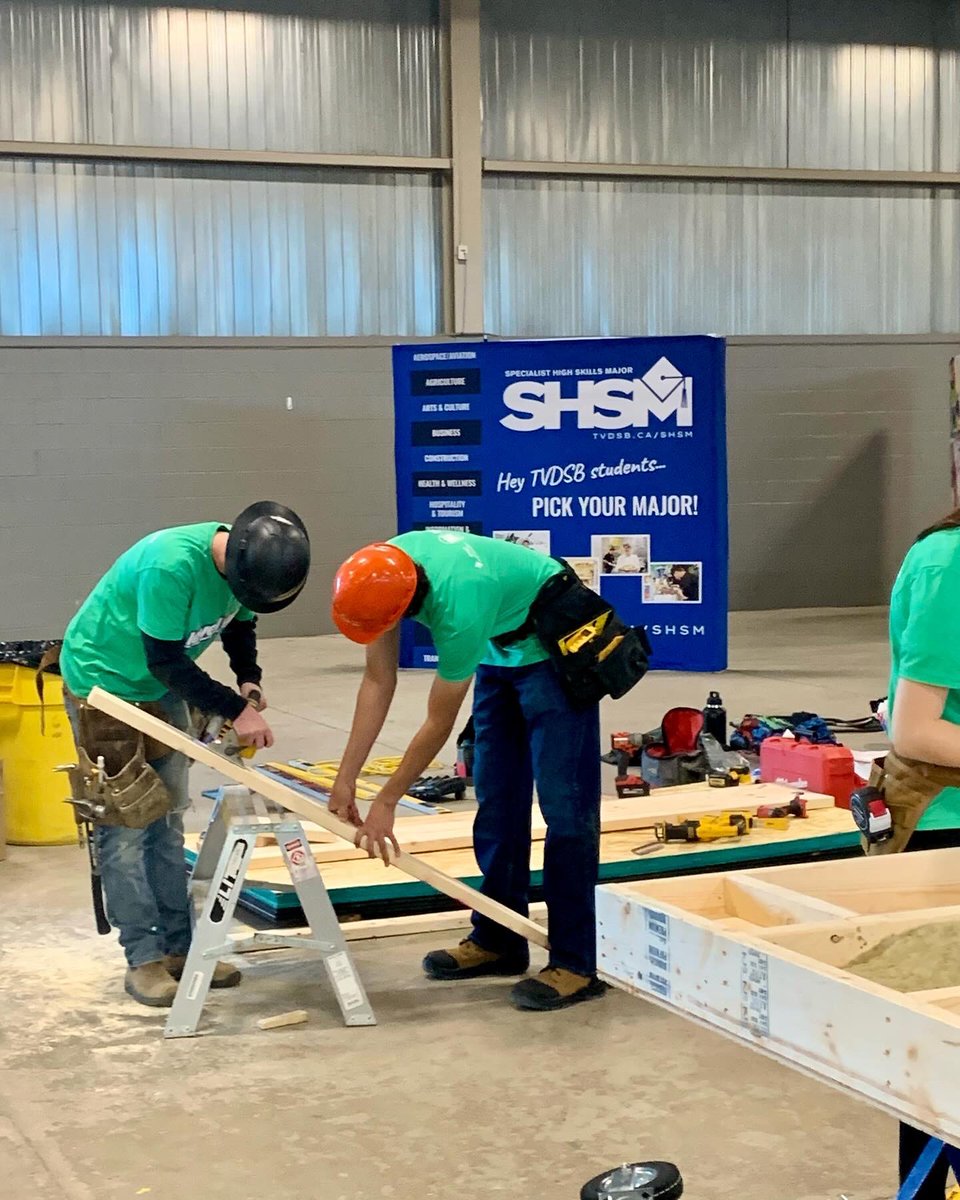 At LevelUp! London.  Laurier SHSM building a micro-home, thanks to LDCA.  

Come visit today, this evening and tomorrow, for everything skilled trades, at the Western Fair-Agriplex!  Free admission.
