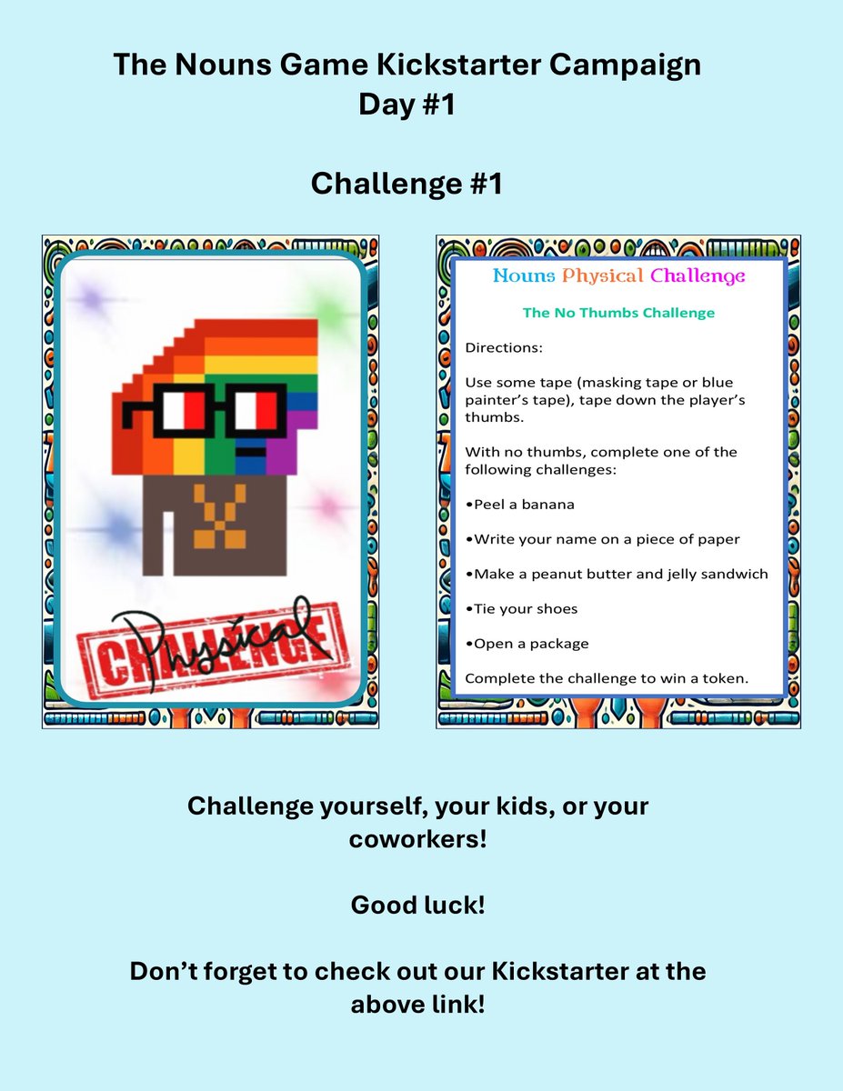 Check out The Nouns Game by William Hallewell on <a href="/Kickstarter/">Kickstarter @ CES 🚀</a> kickstarter.com/projects/theno…