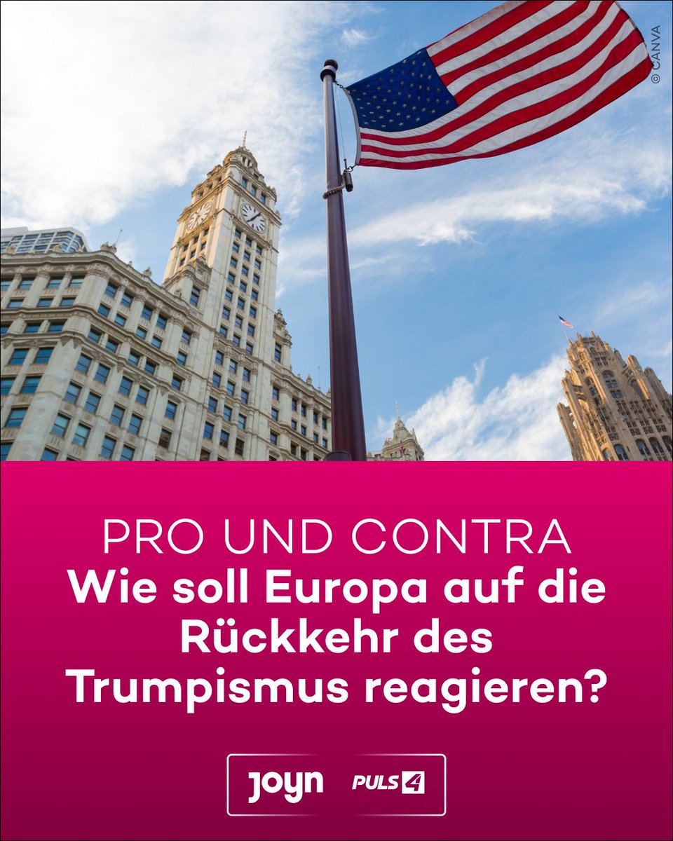 PULS 4 (@puls4) on Twitter photo #trump gegen die Welt – Sind wir gerüstet?
Heute diskutieren bei Gundula Geiginger im <a href="/pro_contra_tv/">Pro und Contra</a>-Studio Helmut Brandstätter, Frauke Petry, Rudolf Anschober und Stephan Zöchling.
Heute 22:20 Uhr <a href="/joynoesterreich/">Joyn Österreich</a> & PULS 4 & morgen 22:00 Uhr <a href="/joynoesterreich/">Joyn Österreich</a> & <a href="/puls24news/">PULS 24</a> #trump gegen die Welt – Sind wir gerüstet?
Heute diskutieren bei Gundula Geiginger im <a href="/pro_contra_tv/">Pro und Contra</a>-Studio Helmut Brandstätter, Frauke Petry, Rudolf Anschober und Stephan Zöchling.
Heute 22:20 Uhr <a href="/joynoesterreich/">Joyn Österreich</a> & PULS 4 & morgen 22:00 Uhr <a href="/joynoesterreich/">Joyn Österreich</a> & <a href="/puls24news/">PULS 24</a>