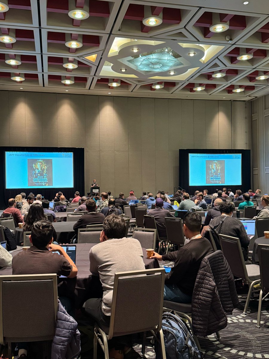 Kicking off <a href="/ciliumproject/">Cilium</a> + eBPF Day to a full house! Excited for all the talks today from end users like Confluent, eBay, Reddit, SamsungAds, and Sony