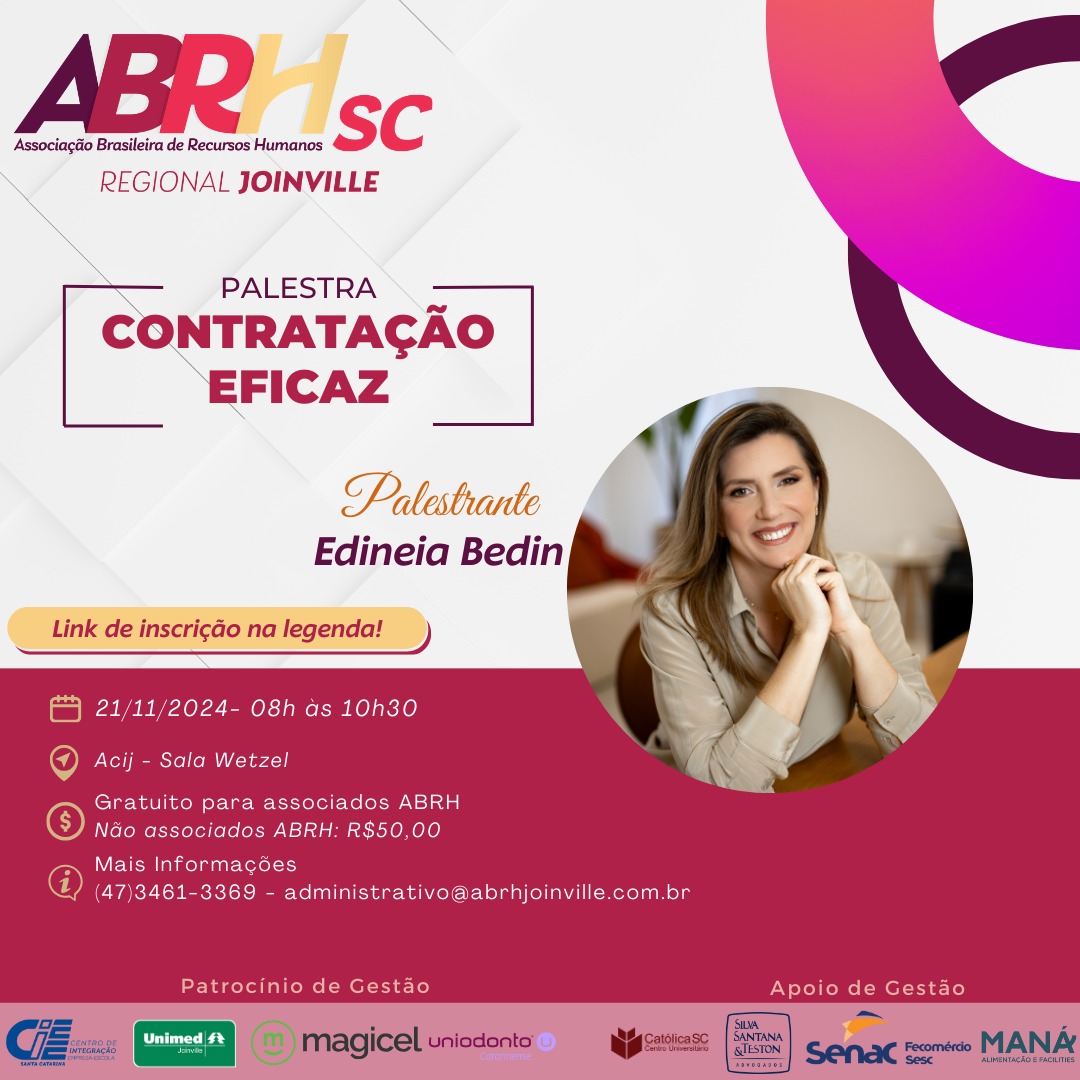 Inscrições: Link: app.higestor.com.br/inscricao/13068