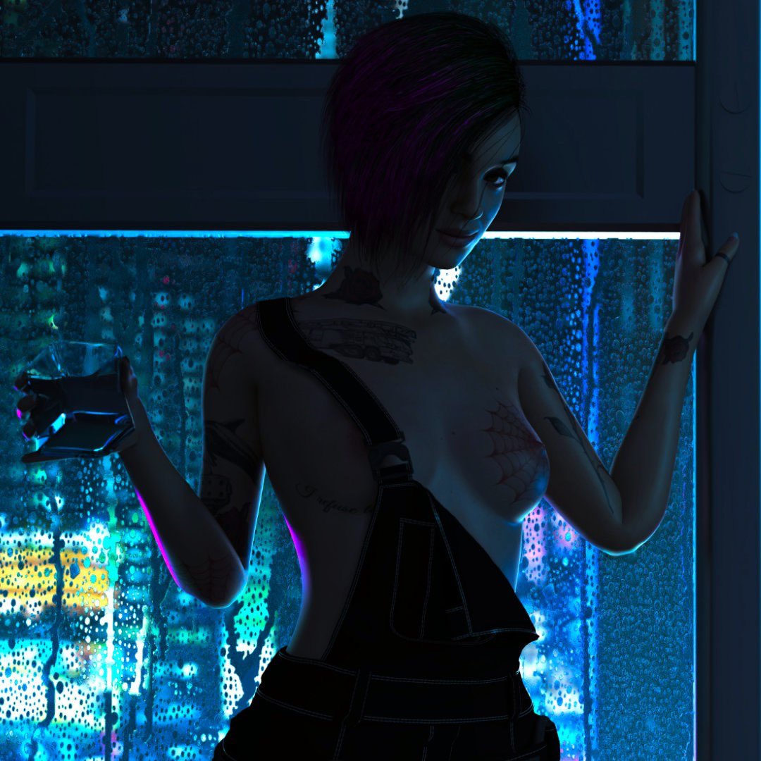 Up this week we have a gorgeous pinup featuring #JudyAlvarez of #Cyberpunk2077! #NSFW versions as always for patron subscribers. ;) Sub at just the  tier to get this full set at the end of the month! #rule34 #3dfanart