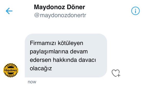 Maydonoz dönerin bana atmış olduğu mesaj. Shshhaahsjwjjshaaj bağırtmayın aq