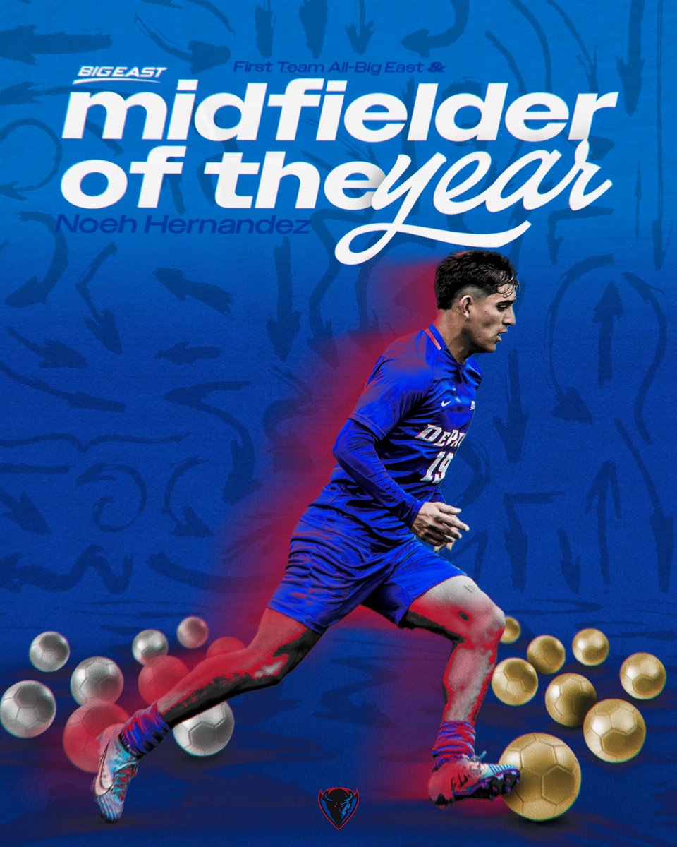 DePaulMSOC's tweet image. Something special.

Noeh Hernandez is the 2024 BIG EAST Midfielder of the Year!

📰 » ow.ly/VUuU50U5jZt