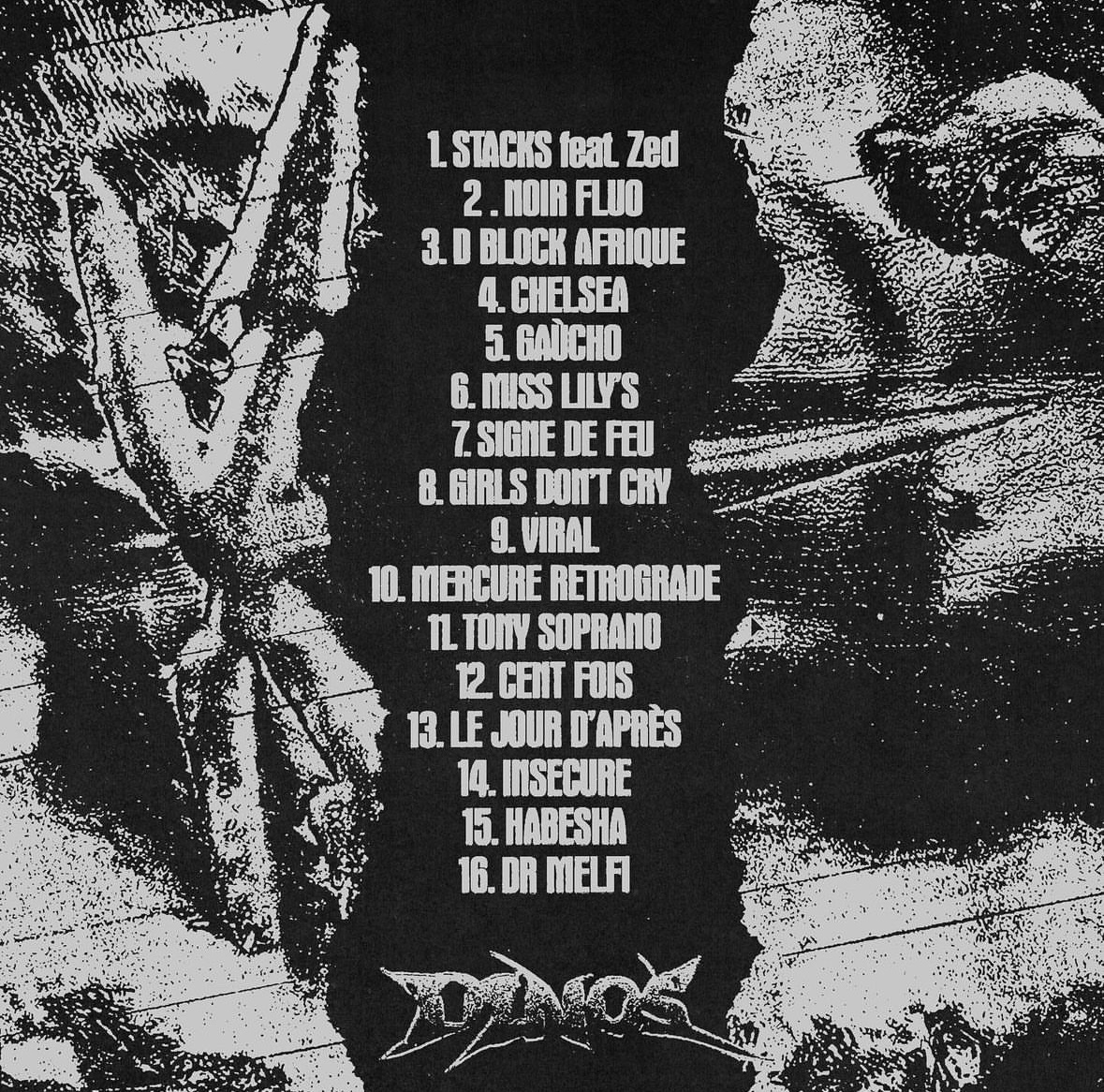 raplume's tweet image. 🚨DINOS dévoile la TRACKLIST de son nouvel ALBUM ! 

&quot;KINTSUGI&quot;

Avec : 
▫️ZED

📆 29 NOVEMBRE 

Cover :                                     Tracklist :